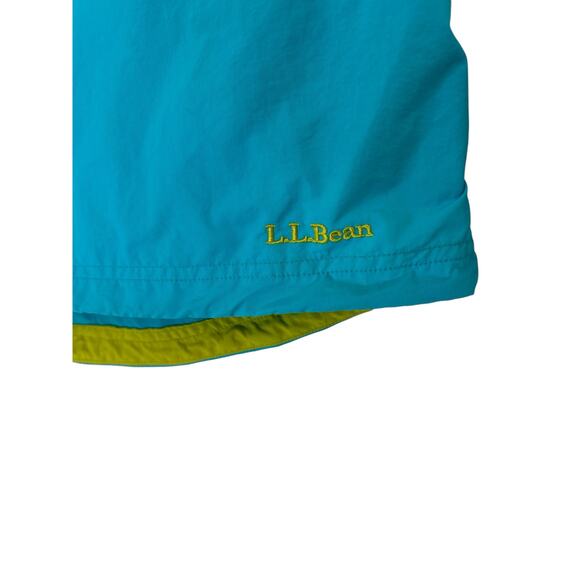L.L. Bean Women's Blue Yellow Anorak Quarter Zip Nylon Windbreaker Jacket Size M - Picture 7 of 13